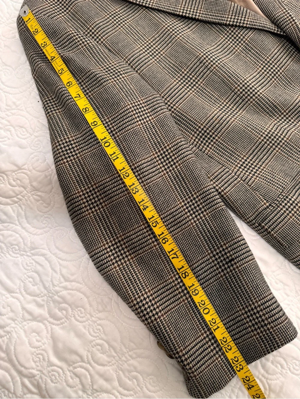 Ralph Lauren Vintage Glen Plaid 100% Wool Men’s Sport Coat Size 46R